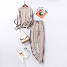 Load image into Gallery viewer, Autumn and Winter Explosions Sportswear High Collar Sweater Knit Pants Suit Casual Women's Two-piece Suit